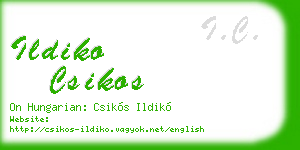 ildiko csikos business card